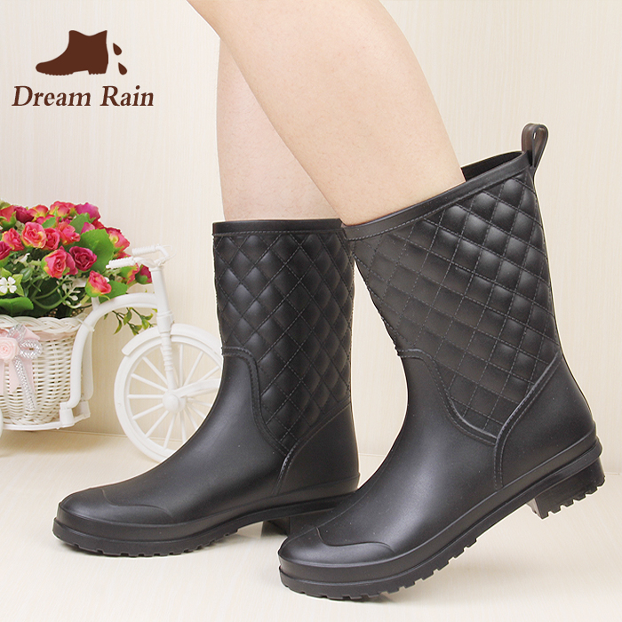 春秋新款出口防水鞋雨鞋雨靴女士時尚韓國中短筒防滑膠鞋套鞋