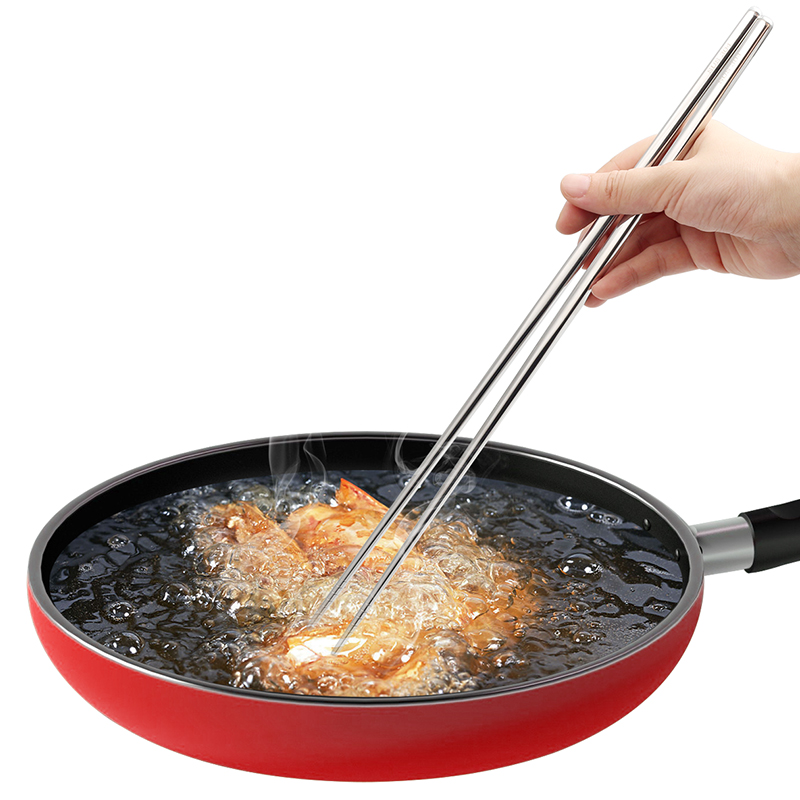 超長不銹鋼筷子油炸撈面火鍋加長鋼筷金屬筷長筷子油煎防燙筷